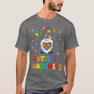 Gnomes Heart Puzzle Piece Autismus Bewusstseinstag T-Shirt
