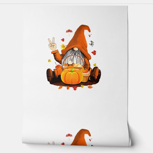 Gnomes Herbst Niedlicher Halloween Erntedank Lon Tapete (Abrollen)