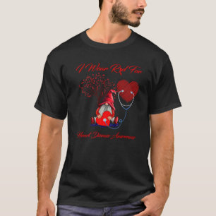 Gnomes I trage Red for Heart Disease Awareness T-Shirt
