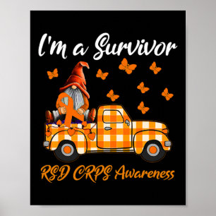 Gnomes Ich bin ein Überlebender Rsd Crps Bewusstse Poster