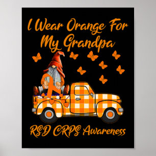 Gnomes ich Orange für meine Opa Rsd Crps Aware tra Poster