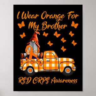 Gnomes Ich trage Orange für meine Bruder Rsd Crps  Poster