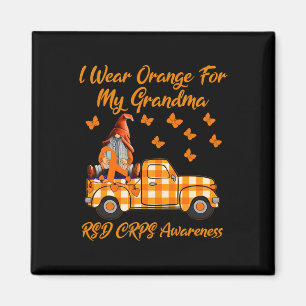 Gnomes Ich trage Orange für meine Oma Rsd Crps Awa Magnet