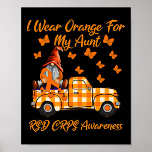 Gnomes Ich trage Orange für meine Tante Rsd Crps A Poster