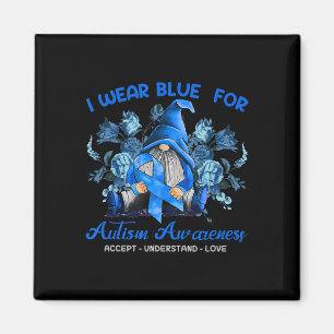 Gnomes ich tragen Blau für Autismus Bewusstsein Ak Magnet