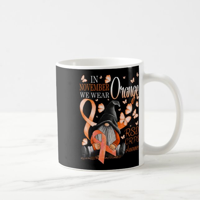 Gnomes im November Wir tragen Orange Crps Bewussts Kaffeetasse (Rechts)