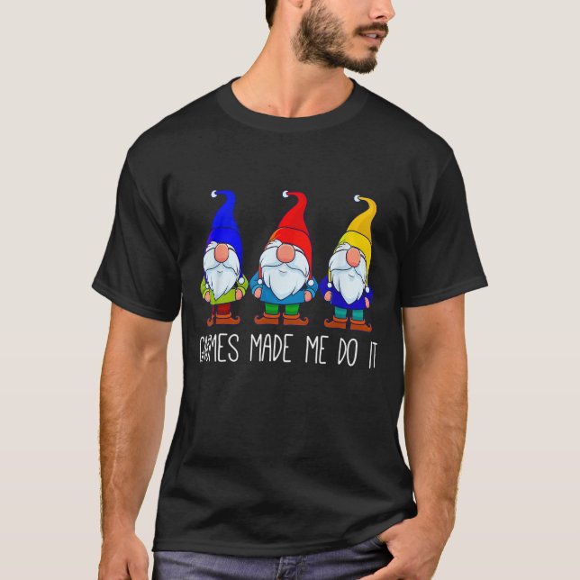 Gnomes ließ mich machen es lustigen Garten Gnome L T-Shirt (Vorderseite)