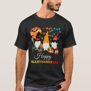 Gnomes Lover Halloween Frohe Weihnachts-Happy Hall T-Shirt