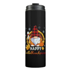 Gnomes Lover Halloween Frohe Weihnachts-Happy Hall Thermosbecher