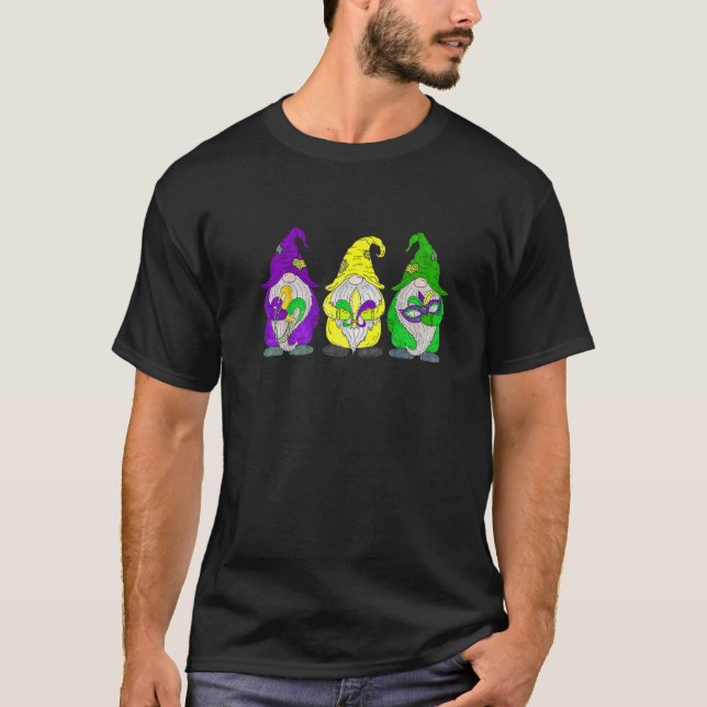 Gnomes Mask Mardi Gras Party Locarno T-Shirt (Vorderseite)
