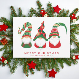 Gnomes Merry Christmas Feiertagskarte