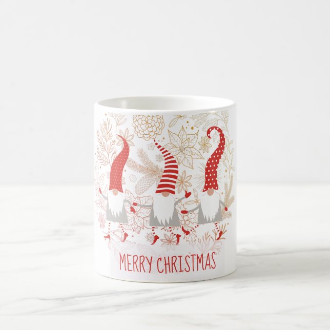 Gnomes Merry Christmas Kaffeetasse (Mittel)