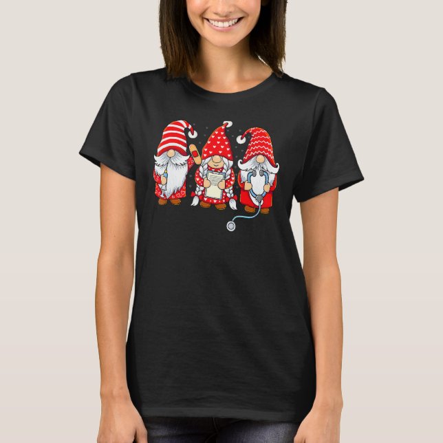 Gnomes Nurse Valentine Day Stethoscope Valentines  T-Shirt (Vorderseite)