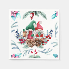 Gnomes on Cone Serviette