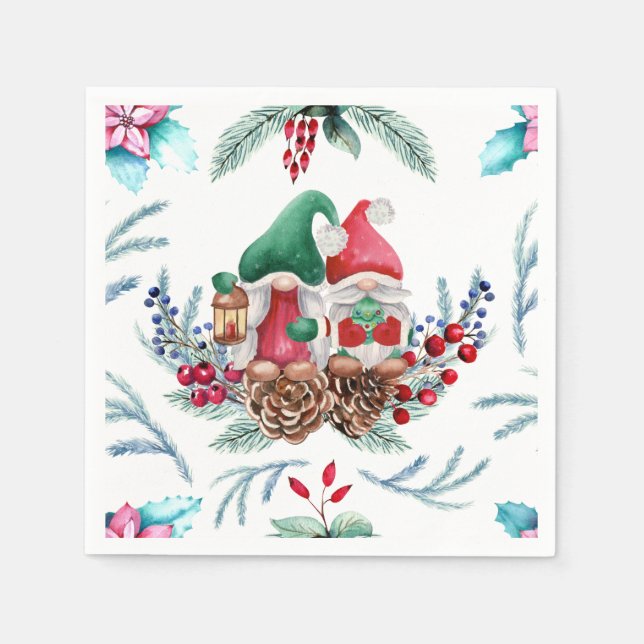 Gnomes on Cone Serviette (Vorderseite)