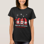 Gnomes One Fights Alone Heart Disease Awareness  T-Shirt<br><div class="desc">Gnomes One Fights Alone Heart Disease Awareness</div>