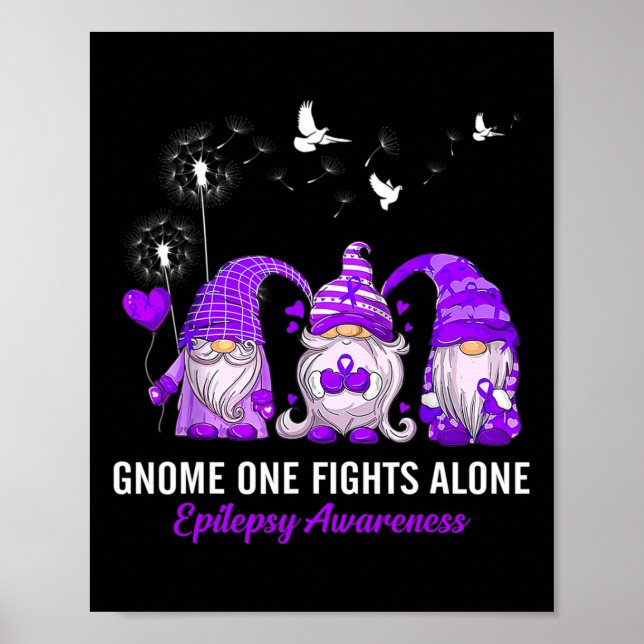 Gnomes One Fights Epilepsy Awareness allein Poster (Vorne)