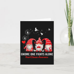 Gnomes One kämpft allein Herzerkrankung Bewusstsei Karte