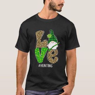 Gnomes Patrick's Day Liebe Jagd Leopard Kariert Co T-Shirt