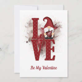 Gnomes Red Liebe Niedlich Valentine's Day H Feiertagskarte