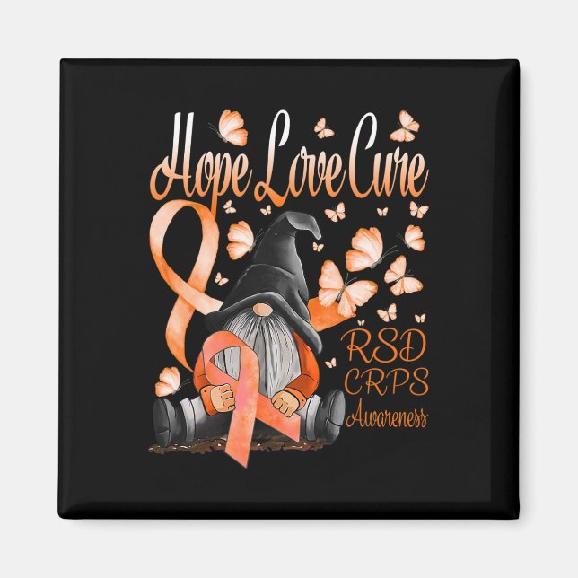 Gnomes RSD CRPS Awareness Hope Liebe Cure Fighter  Magnet (Vorne)