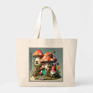 "Gnome's Secret Garden" Jumbo Stoffbeutel