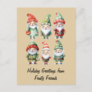 Gnomes Spreading Winter Cheer Postkarte