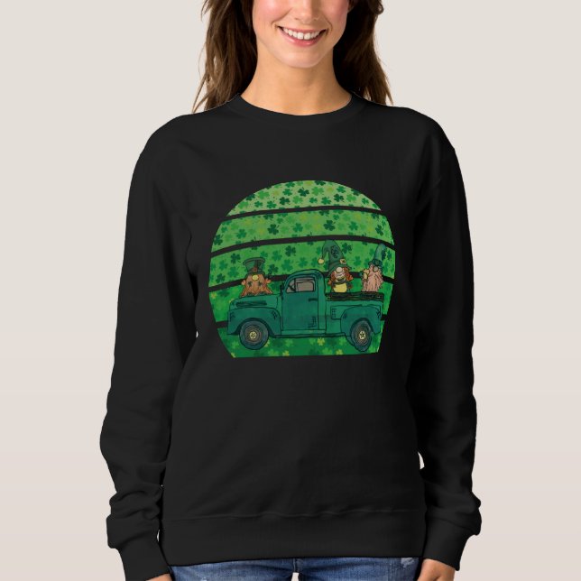 Gnomes St Patricks Day Green Irish Shamrock St Pat Sweatshirt (Vorderseite)