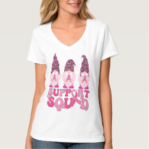 Gnomes Support Squad Brustkrebsbewusstsein  T-Shirt