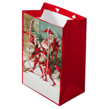 Gnomes sweeping snow with a broom