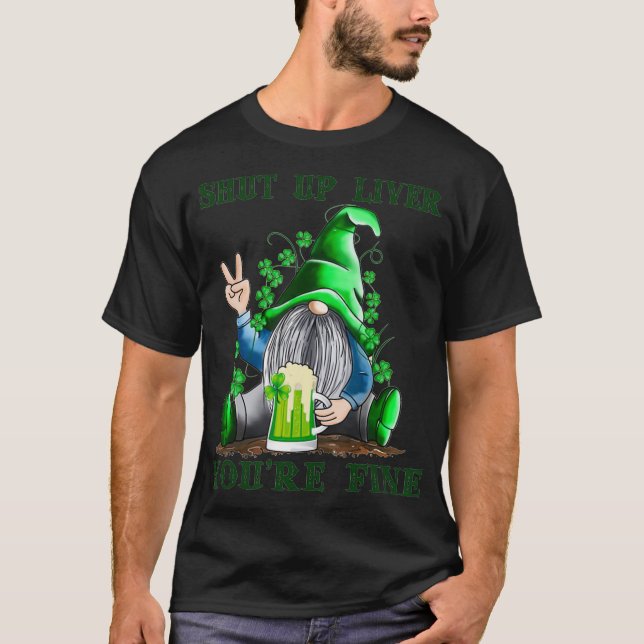 Gnomes trinken Saint Patricks schüttelt Ihr Leben T-Shirt (Vorderseite)