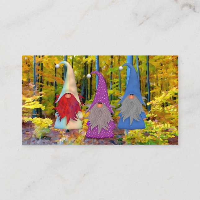 Gnomes Trio Business Card Visitenkarte (Vorderseite)