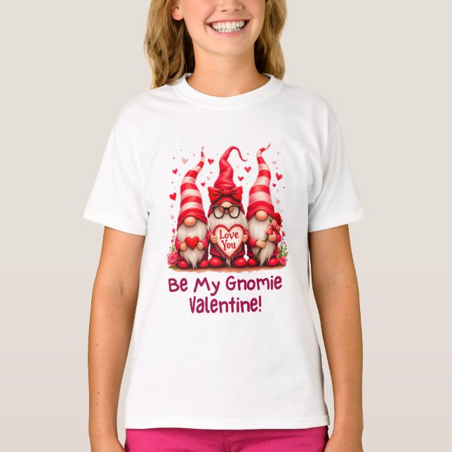 Gnomes Valentines Revelin, Valentines Retro T-Shirt (Vorderseite)
