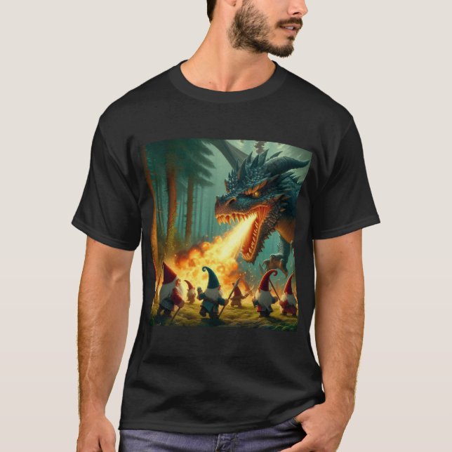 Gnomes vs Dragon T-Shirt (Vorderseite)
