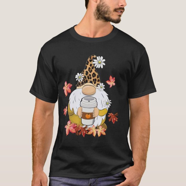 Gnomes Wearing Leopard Hat Erntedank Vibes Pump T-Shirt (Vorderseite)