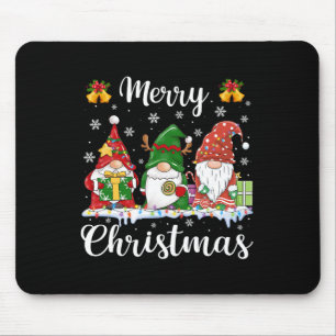 Gnomes Xmas frohe Weihnachtsmänner Frauen Kinder Mousepad