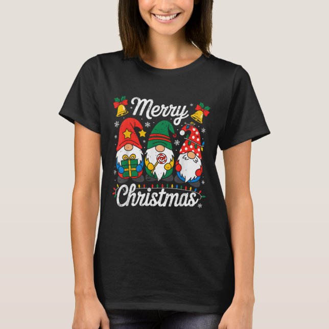 Gnomes Xmas Funny Frohe Weihnachtsgnomes Männer Fr T-Shirt (Vorderseite)