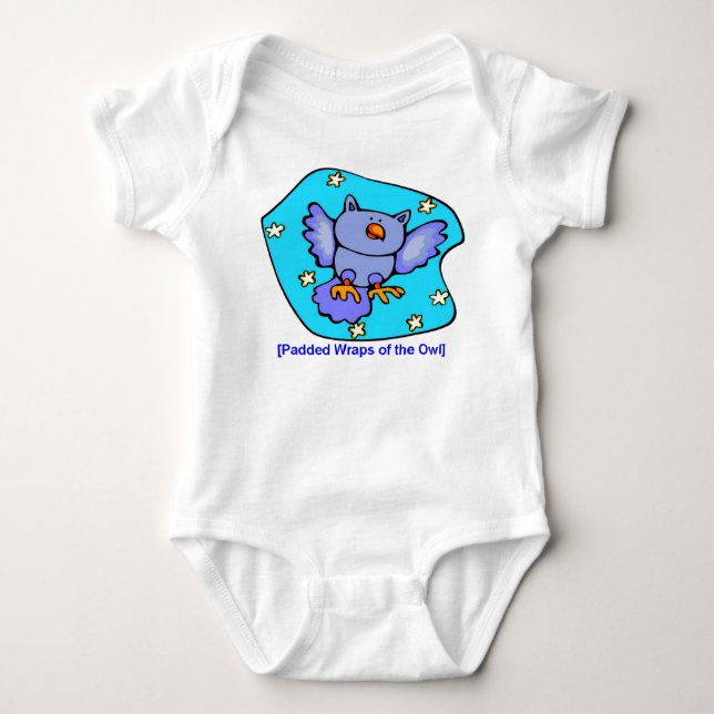 Gnomewear der Eule Baby Strampler (Vorderseite)