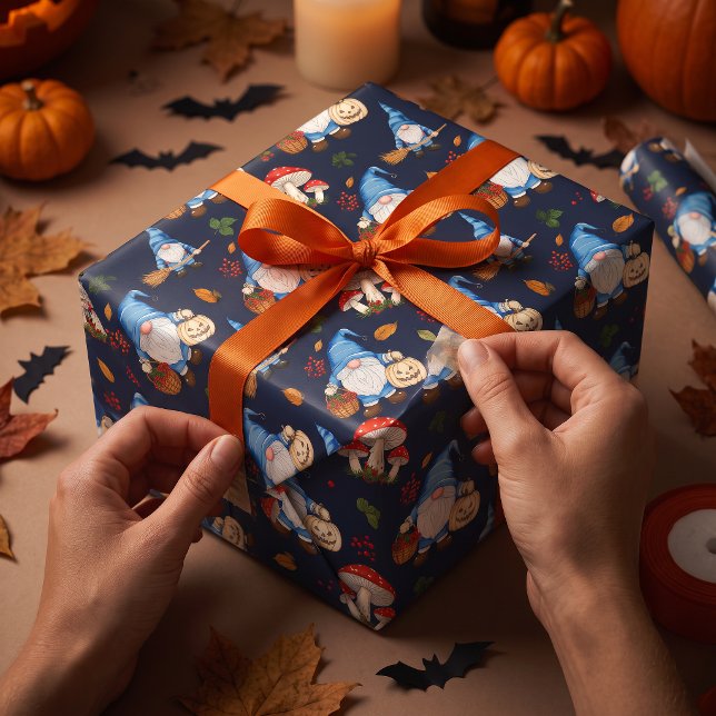 Gnomewick Hollow Halloween-Geschenkpapier Geschenkpapier (🎃 Wrap Magic Into Every Gift.)