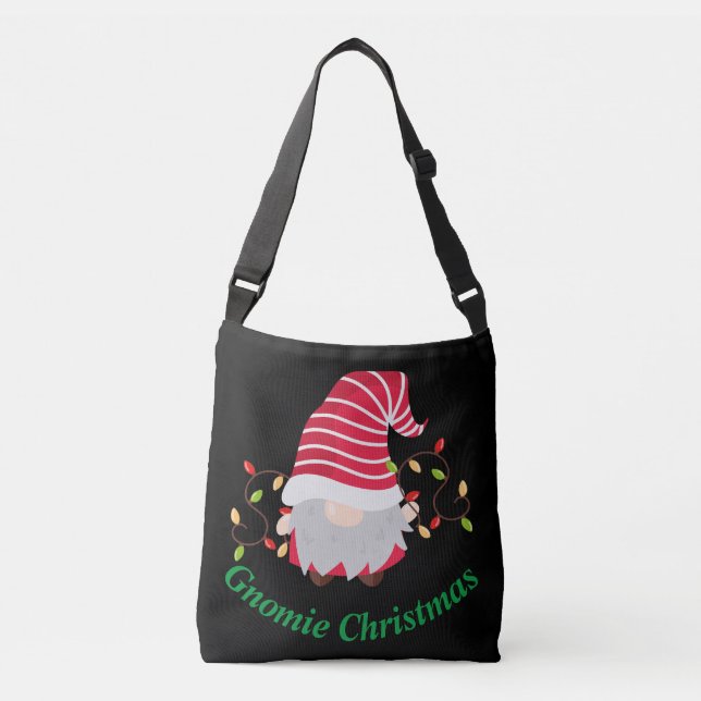 Gnomie Christmas Crossbody Bag Tragetaschen Mit Langen Trägern (Vorderseite)