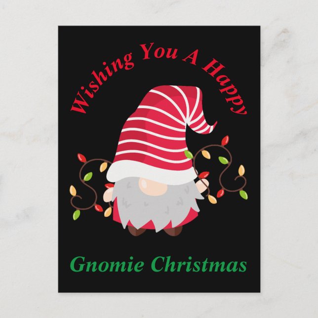 Gnomie Christmas Postcard Postkarte (Vorderseite)