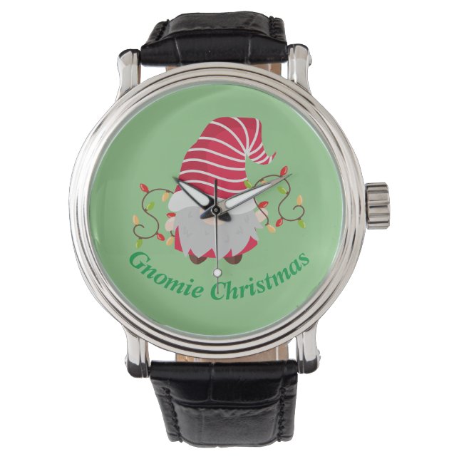 Gnomie Christmas Watch Armbanduhr (Vorderseite)