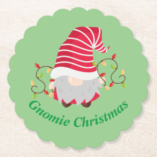 Gnomie-Weihnachtspapier-Getränkeuntersetzer Untersetzer