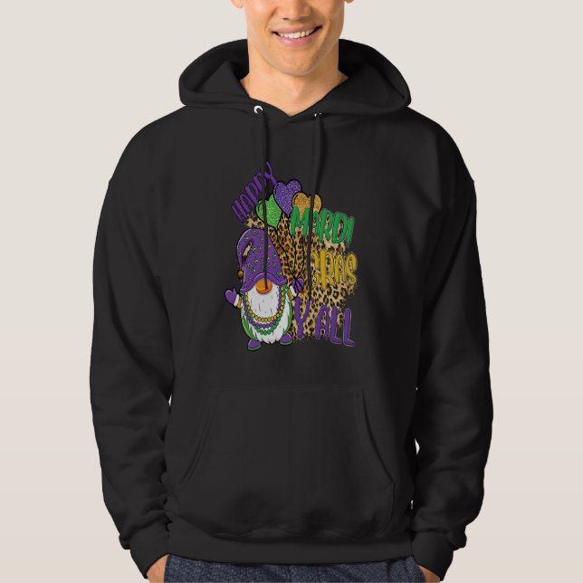 Gnomies Chibi Happy Mardi Gras Gnome Unique Hoodie (Vorderseite)