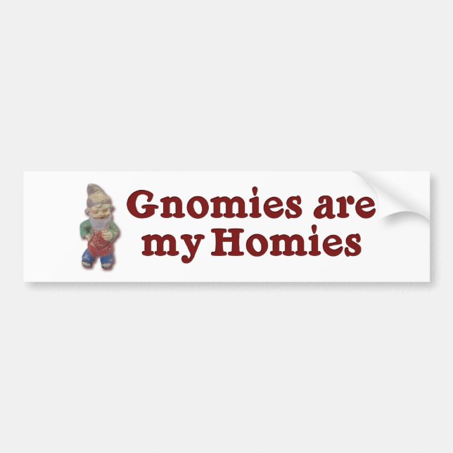 Gnomies sind mein Homies Autoaufkleber (Vorne)