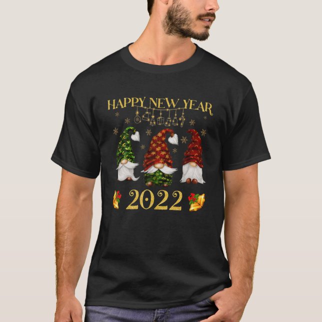 Gnomies Weihnachten Frohes Neues Jahr 2022 Funny T-Shirt (Vorderseite)