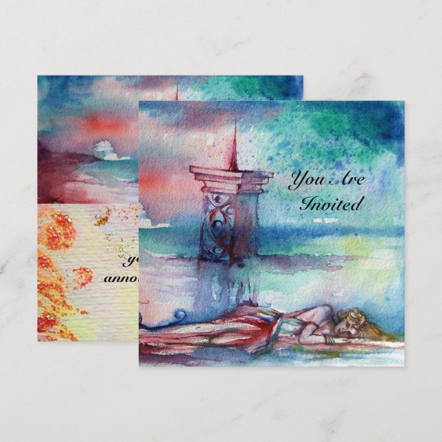 GNOMON UND LADY DES SEES Arthurian Legend Einladung (Vorne/Hinten)