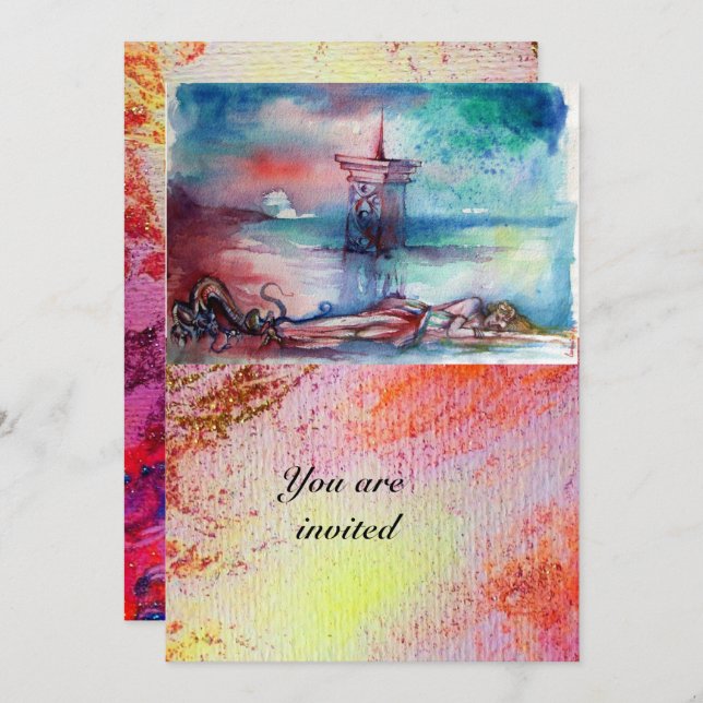 GNOMON UND LADY DES SEES EINLADUNG (Vorne/Hinten)