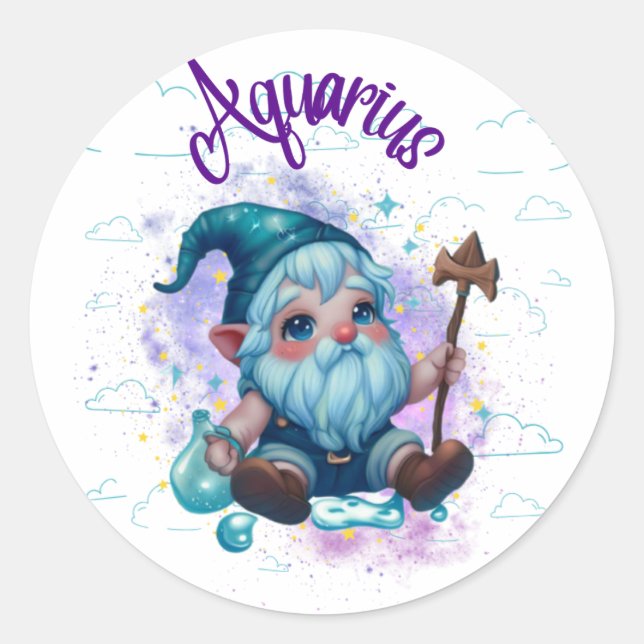 Gnomoscope Aquarius Sticker (Vorderseite)