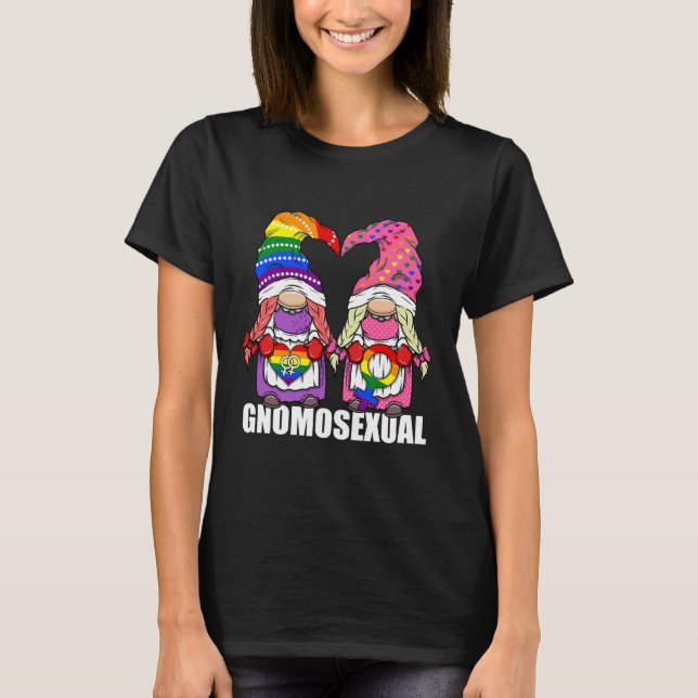 Gnomosexual Lgbtq Gnome Lesbian Liebe T-Shirt (Vorderseite)